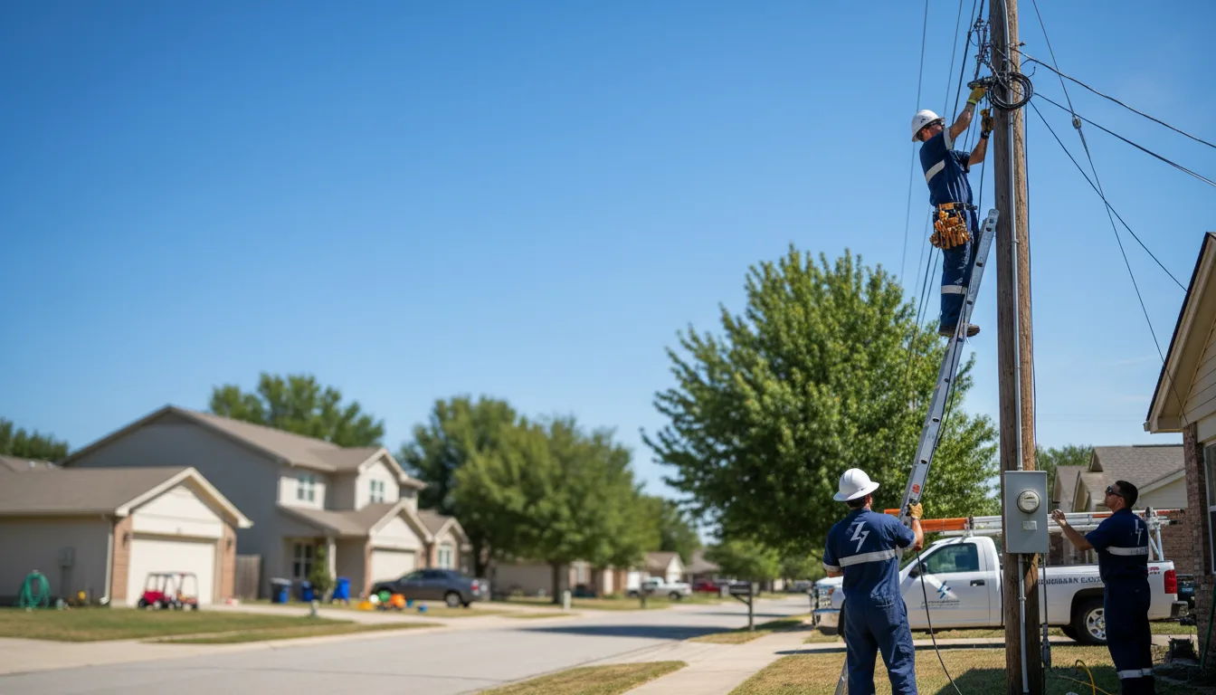 Residential electrician providing installation services in Troy, TX